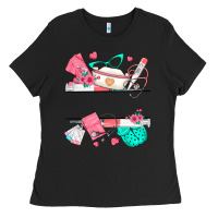 Black custom name nurse Ladies Tee - texasbilliewilder
