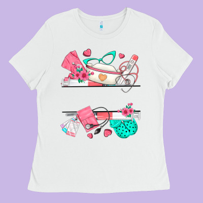 Custom Name Nurse Ladies Tee Designed By Texasbilliewilder