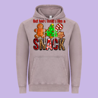 Out Here Lookin Like A Snack Ado Vintage Hoodie Designed By Adodesignshop