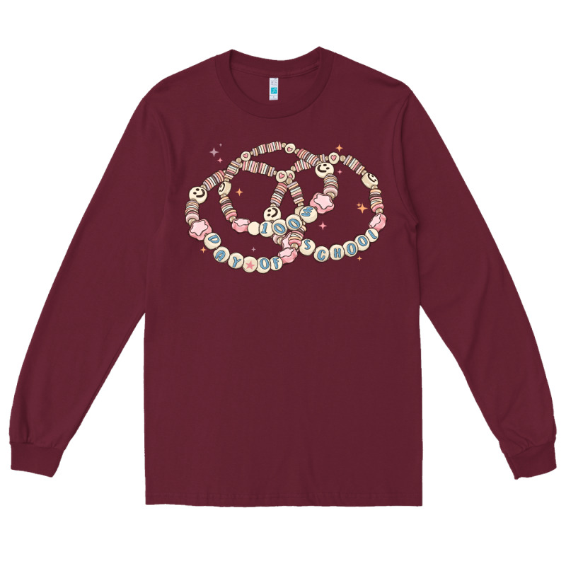 100 Days Of School Friendship Bracelet Long Sleeve Tee by MaliasSmallBusiness | Teevron