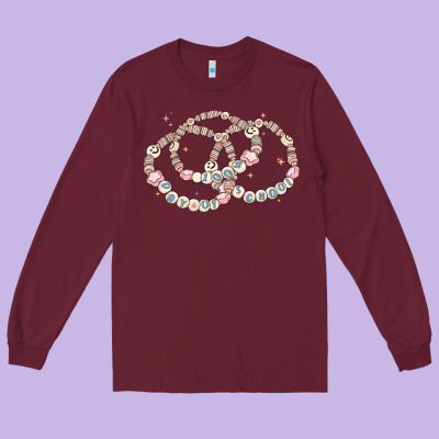 100 Days Of School Friendship Bracelet Long Sleeve Tee Designed By Maliassmallbusiness