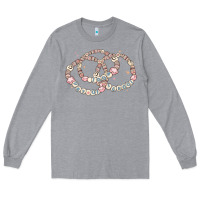 Heather Grey 100 days of school friendship bracelet Long Sleeve Tee - MaliasSmallBusiness