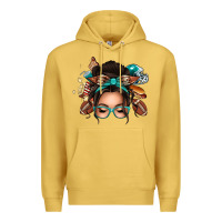 Antique Gold american football messy bun Premium Hoodie - texasbilliewilder