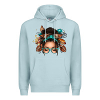 American Football Messy Bun Premium Hoodie | Teevron