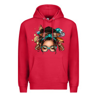 Cardinal american football messy bun Premium Hoodie - texasbilliewilder