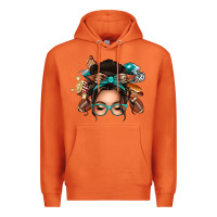 Carrot american football messy bun Premium Hoodie - texasbilliewilder