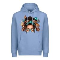 Colony Blue american football messy bun Premium Hoodie - texasbilliewilder
