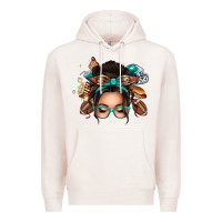 Pale Pink american football messy bun Premium Hoodie - texasbilliewilder