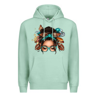 Seafoam american football messy bun Premium Hoodie - texasbilliewilder