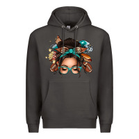 Smoke american football messy bun Premium Hoodie - texasbilliewilder