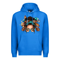 True Royal american football messy bun Premium Hoodie - texasbilliewilder