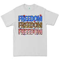 Dove Grey Freedom freedom freedom Premium Tee - Neo Western