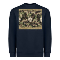 Navy camouflage bull skull Heavyweight Sweatshirt - Jasminsmagicworld