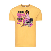 Vintage Mustard good things come to those who hustle Vintage Tee - NancyCooperArtShop