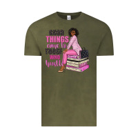 Vintage Olive good things come to those who hustle Vintage Tee - NancyCooperArtShop