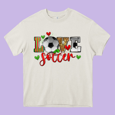 Love Soccer Heavy Core Tee Designed By Zillion Design Studio