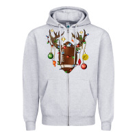 American Football Horn Christmas Zipper Hoodie | Teevron