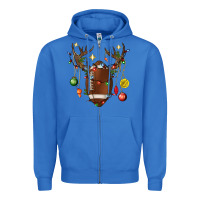 True Royal American Football Horn Christmas Zipper Hoodie - BundleAndBundleShop