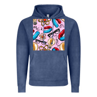 Vintage Denim physics seamless pattern Vintage Hoodie - BundleAndBundleShop
