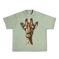 Oil Green giraffe head Urban Heavy Tee - LillyAllenDesigns