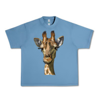Pebble Blue giraffe head Urban Heavy Tee - LillyAllenDesigns