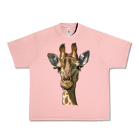 Salmon giraffe head Urban Heavy Tee - LillyAllenDesigns