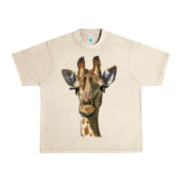 Sandshell giraffe head Urban Heavy Tee - LillyAllenDesigns