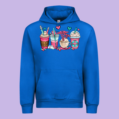 Nurse Coffee Cups Urban Hoodie Designed By Oliviacreatesart