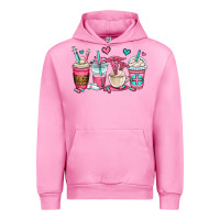 Fuchsia Pink nurse coffee cups Urban Hoodie - OliviaCreatesArt