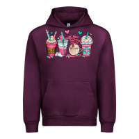 Mauve Wine nurse coffee cups Urban Hoodie - OliviaCreatesArt