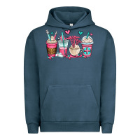 Pigment Midnight Navy nurse coffee cups Urban Hoodie - OliviaCreatesArt