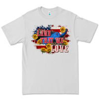 Dove Grey Land that we love 4th of july Premium Tee - CowGirlArtShop
