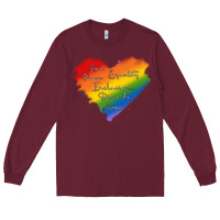 Burgundy kindness equality peace love inclusion diversity h Long Sleeve Tee - MaliasSmallBusiness