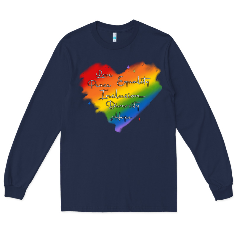 Kindness Equality Peace Love Inclusion Diversity H Long Sleeve Tee by MaliasSmallBusiness | Teevron