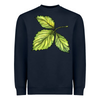 Navy green leaf Heavyweight Sweatshirt - BarkalooDesign