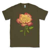 Army Green rainbow's end rose Classic Tee - LillyAllenDesigns