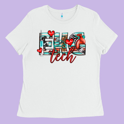 Ekg Tech Ladies Tee Designed By Texasbilliewilder