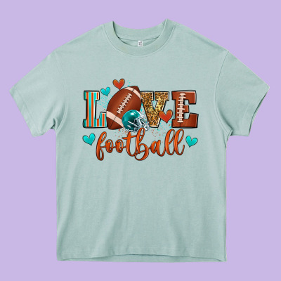 Love Football Heavy Core Tee Designed By Zillion Design Studio