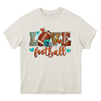 Cream love football Heavy Core Tee - Zillion Design Studio