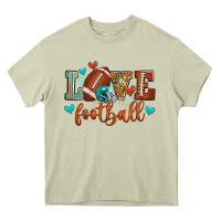 Mossy love football Heavy Core Tee - Zillion Design Studio