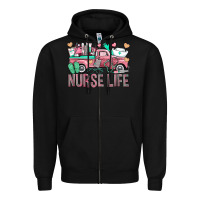 Black Nurse Life Truck Zipper Hoodie - BundleAndBundleShop