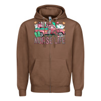 Chestnut Nurse Life Truck Zipper Hoodie - BundleAndBundleShop