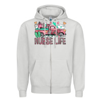 Dove Grey Nurse Life Truck Zipper Hoodie - BundleAndBundleShop