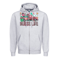 Heather Grey Nurse Life Truck Zipper Hoodie - BundleAndBundleShop