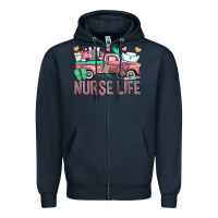 Navy Nurse Life Truck Zipper Hoodie - BundleAndBundleShop