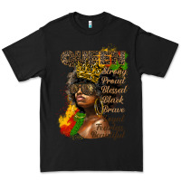 Black afro queen juneteenth Premium Tee - HRA Design Shop