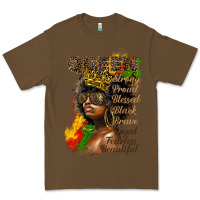 Cacao afro queen juneteenth Premium Tee - HRA Design Shop