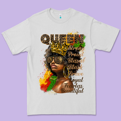 Afro Queen Juneteenth Premium Tee Designed By Hra Design Shop
