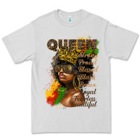 Dove Grey afro queen juneteenth Premium Tee - HRA Design Shop