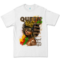 White afro queen juneteenth Premium Tee - HRA Design Shop